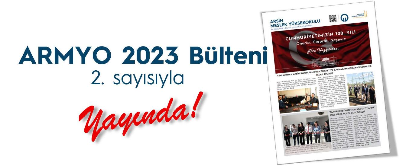 ARMYO Bülten 2023 2. Sayı