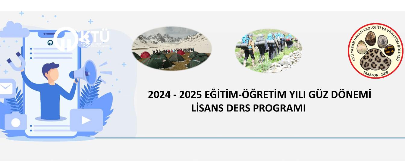 2024-2025 Güz Dönemi Ders Programı