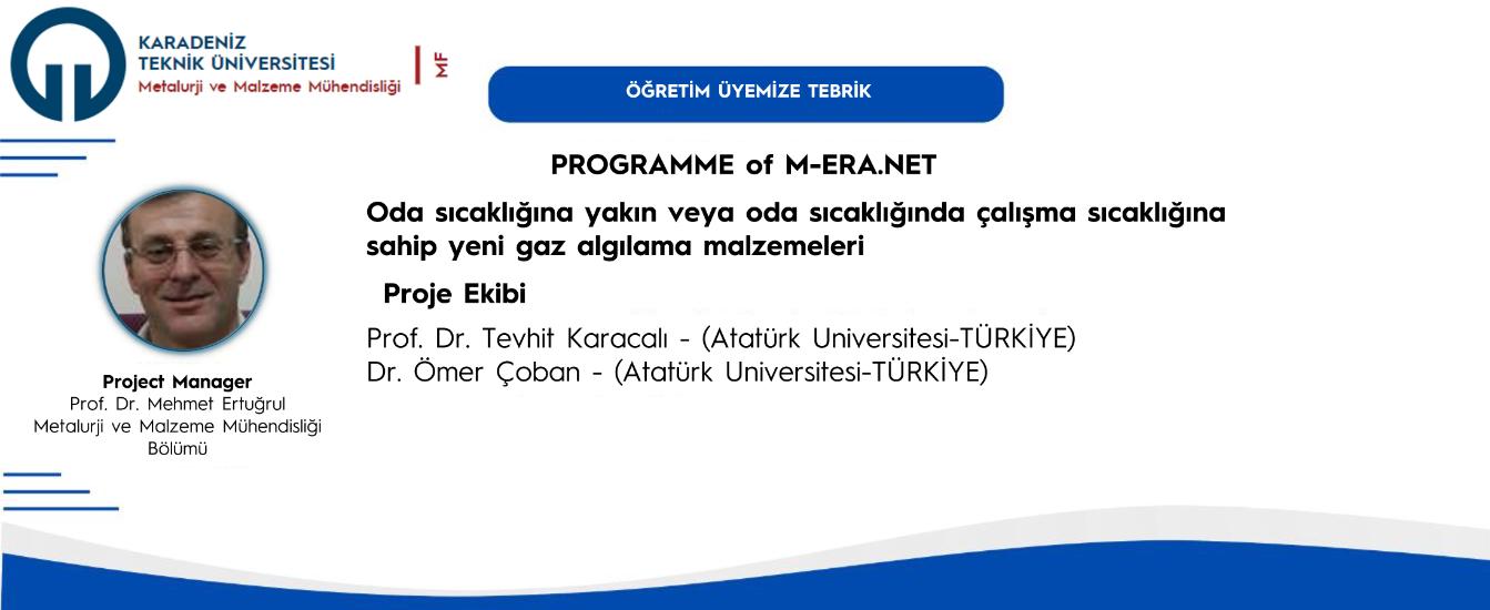 Öğretim Üyemize M-ERA.NET Proje Desteği!