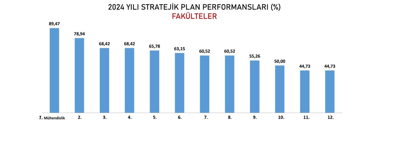 2024 YILI STRATEJİK PLAN PERFORMANSLARI (%)