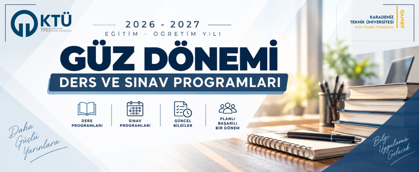 2026-2027 Güz Dönemi Ders ve Sınav Programları