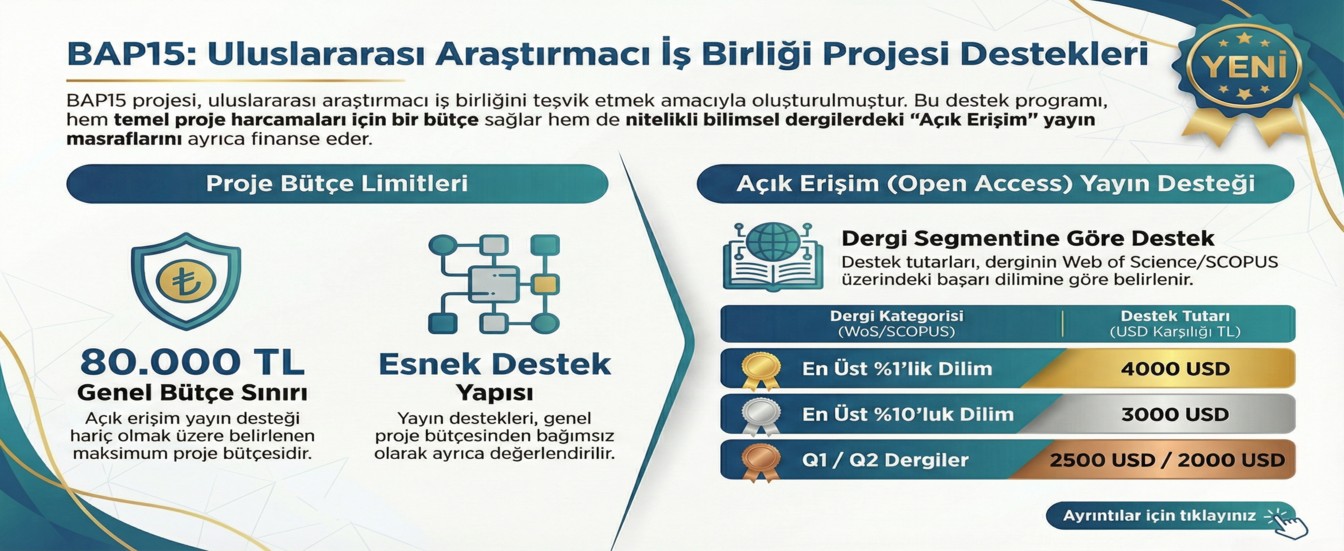 BAP15-Uluslararası Araştırma İş Birliği Projesi