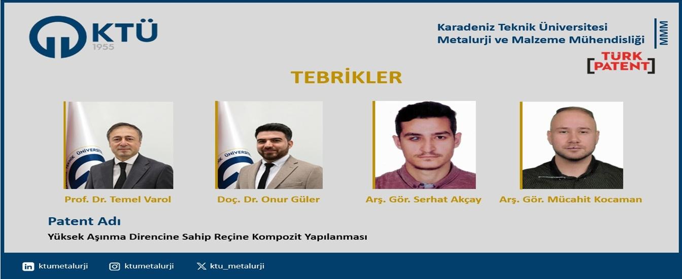 Akademisyenlerimizin Patent Başvurusu Tescillendi!