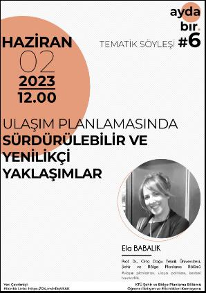 Ulaşım Planlamasında Sürdürülebilir ve Yenilikçi Yaklaşımlar Semineri