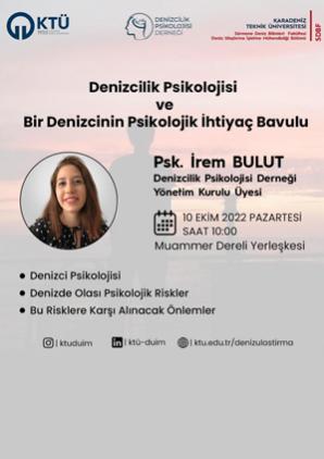 Denizcilik Psikolojisi ve Bir Denizcinin Psikolojik İhtiyaç Bavulu Semineri