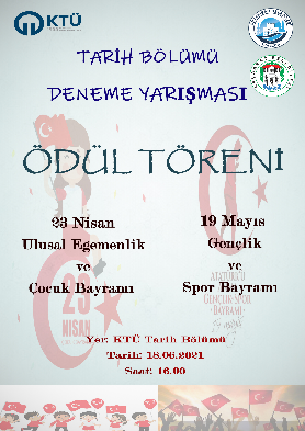 Tarih Bölümü Deneme Yarışması Ödül Töreni