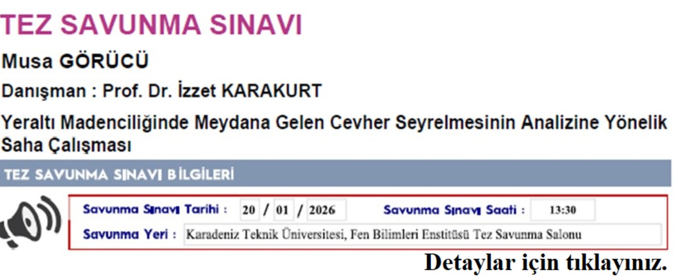 Bölümümüzde Lisansüstü Tez Savunması