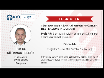 Üniversitemiz Araştırmacılarından Prof. Dr. Ali Osman BELDÜZ'ün Üniversite Sanayi İş Birliği'ne Katkısı