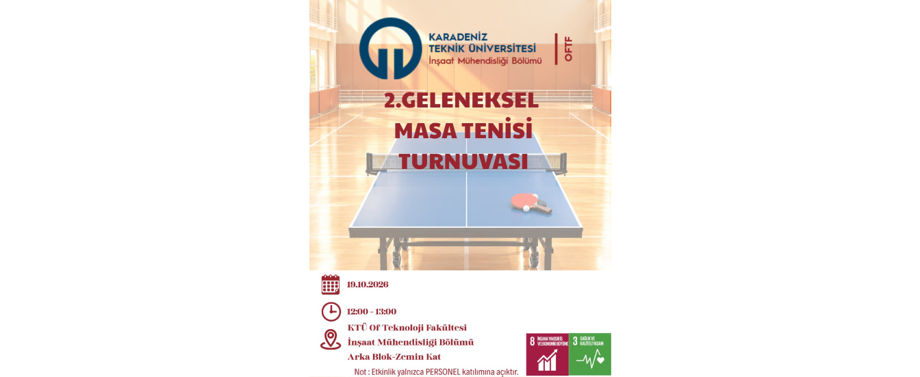 2. Geleneksel Masa Tenisi Turnuvası
